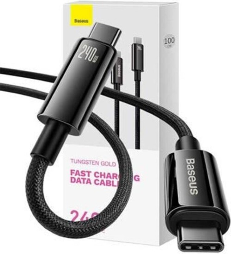 USB-C to USB-C cable Tungsten Gold 240W 1m (black)