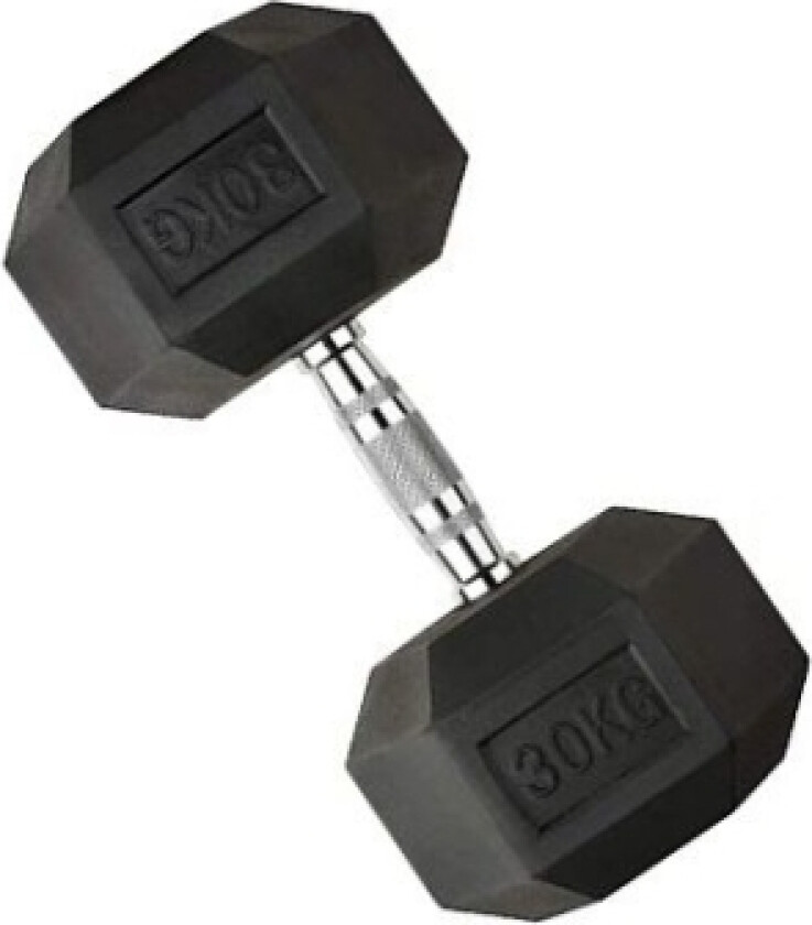 Toorx MEG-30, Fast vekt Dumbbell, Sort, Gummi, 30 kg, 10 stykker