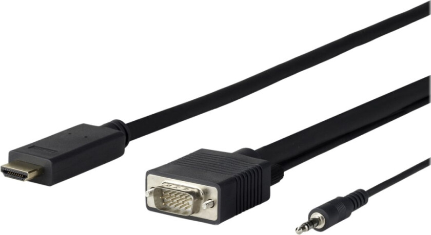 Pro - HDMI-kabel - HDMI hann til HD-15 (VGA), mini-phone stereo 3.5 mm hann - 5 m