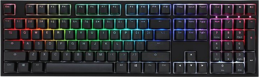 ONE 2 Backlit PBT Gaming Tastatur, MX-Speed-Silver, RGB LED - schwarz (US)