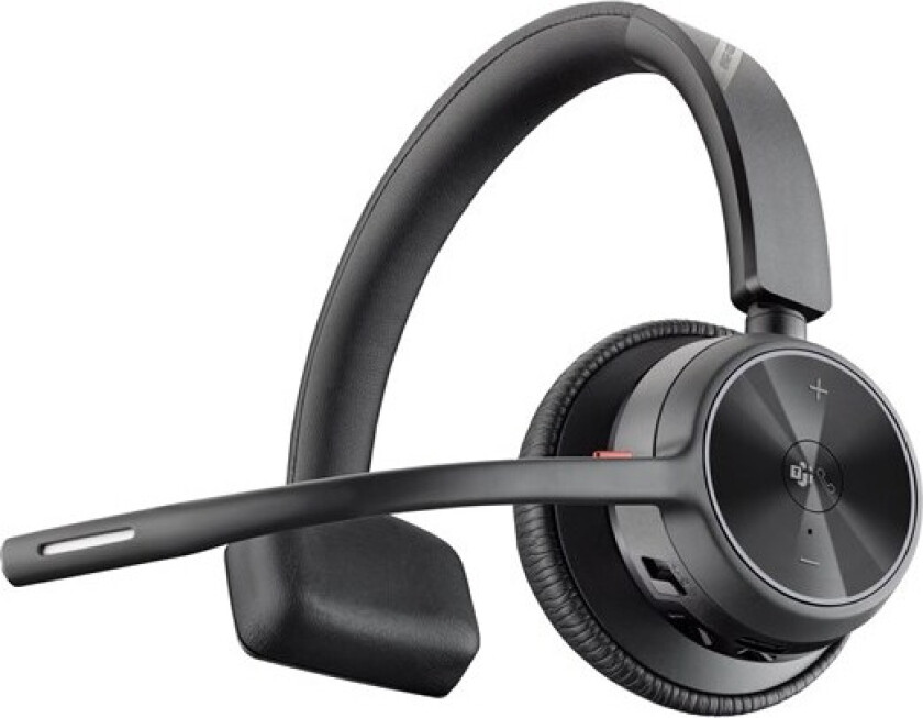 Poly Voyager 4310 - Voyager 4300 UC series - hodesett - on-ear - Bluetooth - trådløs, kablet - USB-C - svart - Certified for Microsoft Teams