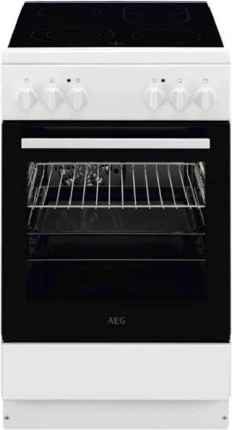 CCB54081BW - Komfyr - frittstående - bredde: 50 cm - dybde: 60 cm - høyde: 85.8 cm - hvit