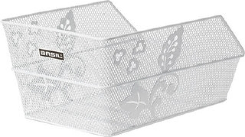 Cento Flower, Bakre, Sykkelkurv, Stål, Hvit, 5 kg, 450 mm