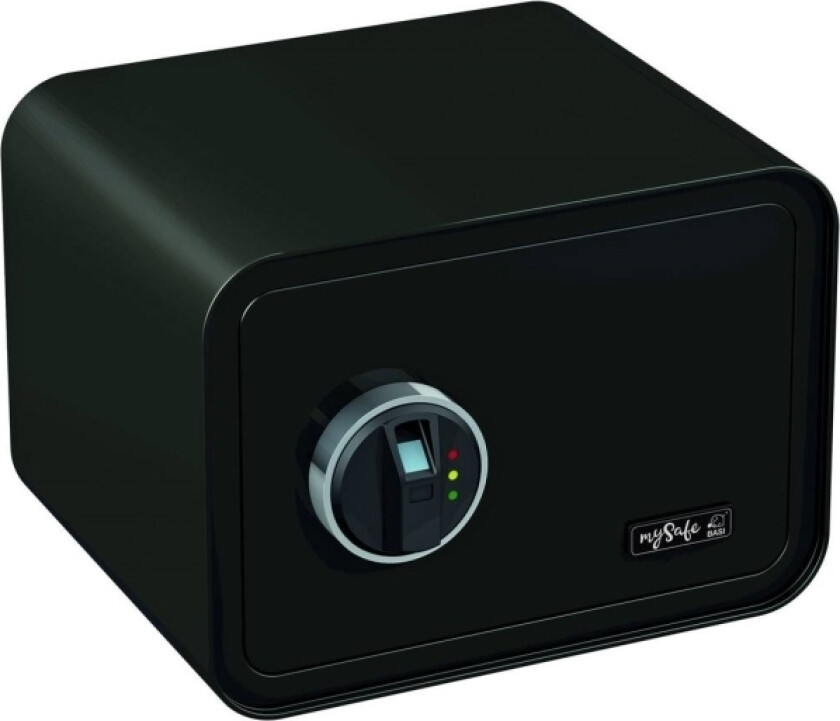 BASI mySafe 350, Frittstående safe, Svart, Elektronisk, Fingeravtrykksleser, Batteri, AA, 350 mm