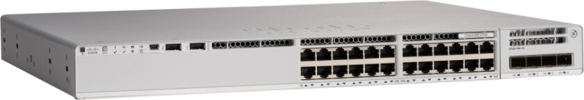Catalyst 9200L - Network Advantage - Switch - L3 - 24 X 10/100/1000 (Poe+) + 4 X Gigabit Sfp (Opplink) - Rackmonterbar - Poe+ (740 W)