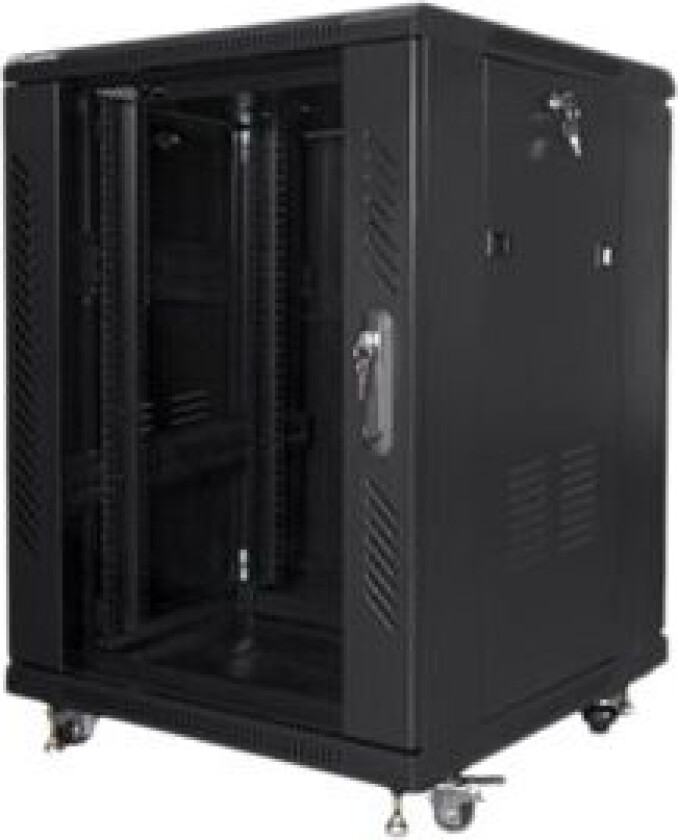 - Rack skap - svart, RAL 9004 - 15U - 19