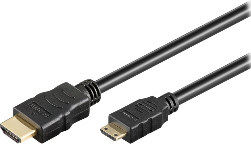 MicroConnect - High Speed - HDMI-kabel med Ethernet - mini-HDMI hann til HDMI hann - 5 m - svart - 4 K 60 Hz (4096 x 2160) støtte