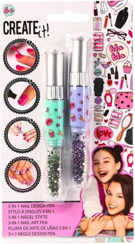 Beauty Nail Polish 3in1 Pens 2pcs. (Assorted)