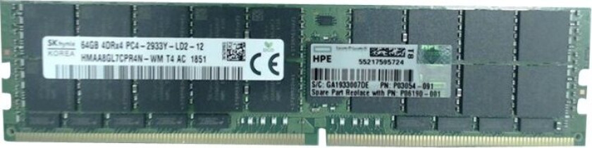 E SmartMemory - DDR4 - modul - 64 GB - 288-pins LRDIMM - 2933 MHz / PC4-23400 - CL21 - 1.2 V - Load-Reduced - ECC - for SimpliVity 380 Gen10