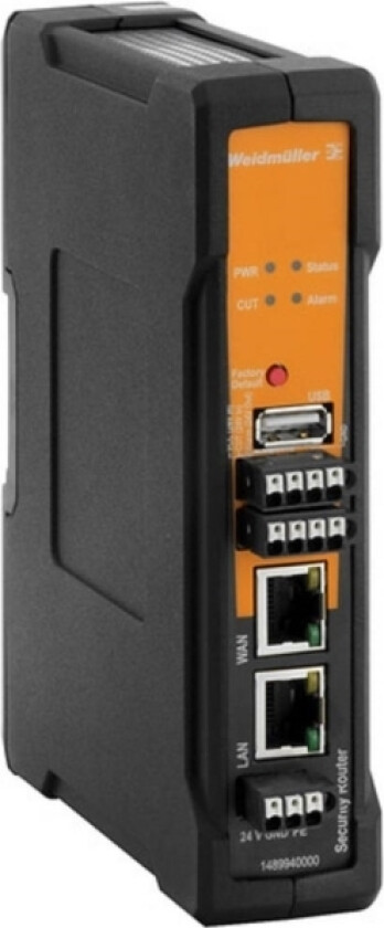 Weidmüller 1489940000 IE-SR-2GT-LAN-FN Industri router USB, LAN, RJ-45 Antal indgange: 2 x 24 V 1 stk