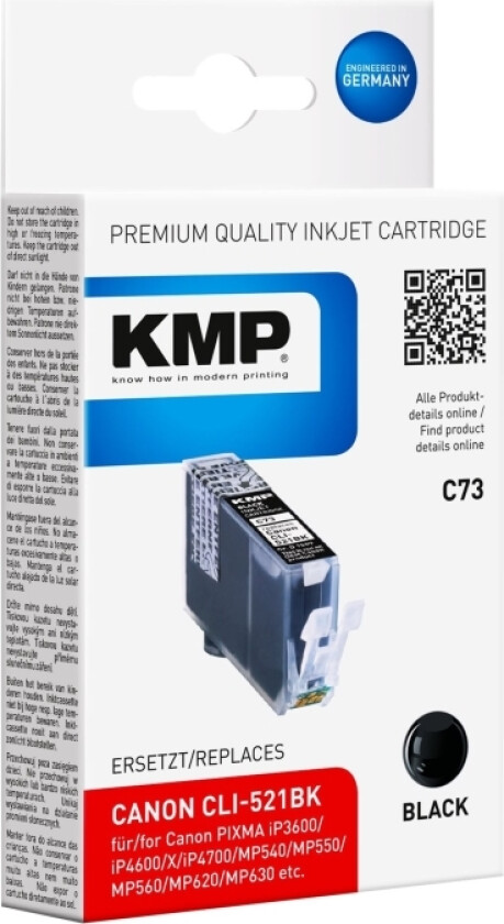 C73 Black - Blekkpatron Svart