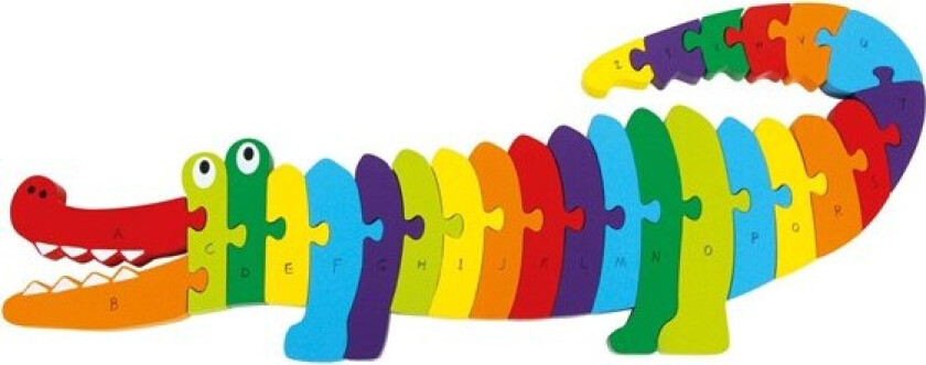 - Wooden ABC Crocodile Puzzle 26dlg. Tre