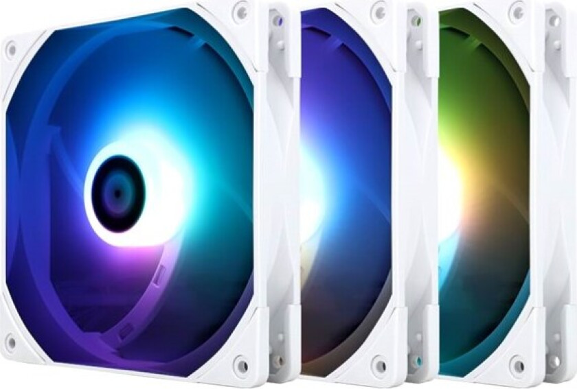 TL-C14W-S ARGB - White (3-pack) - Kabinettvifte - 140mm - Hvit med RGB-lys - 27 dBA