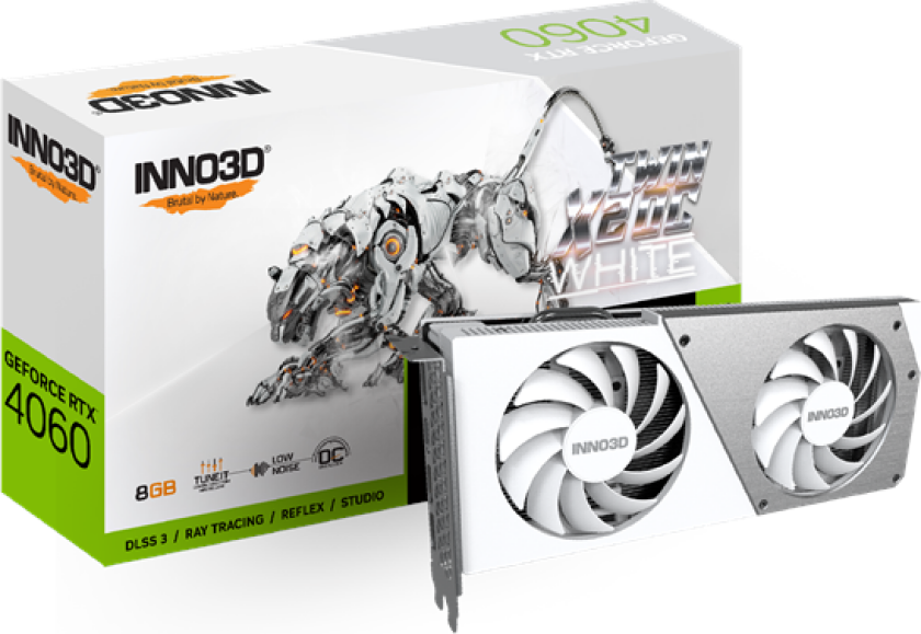 GeForce RTX 4060 Twin X2 OC White - 8GB GDDR6 RAM - Grafikkort