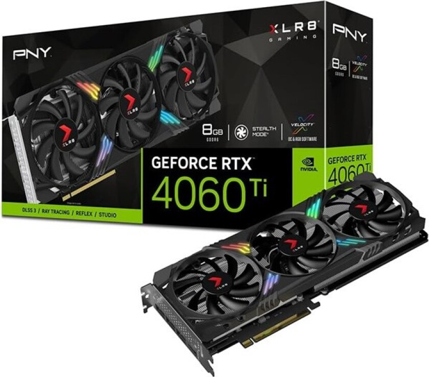 GeForce RTX 4060 Ti XLR8 EPIC-X RGB Triple - 8GB GDDR6 RAM - Grafikkort