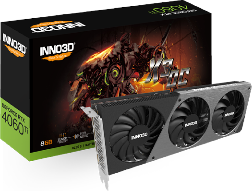 GeForce RTX 4060 Ti Twin X3 OC - 8GB GDDR6 RAM - Grafikkort