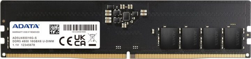 ADATA - DDR5 - module - 16 GB - DIMM 288-pin - 4800 MHz / PC5-38400 - unbuffered