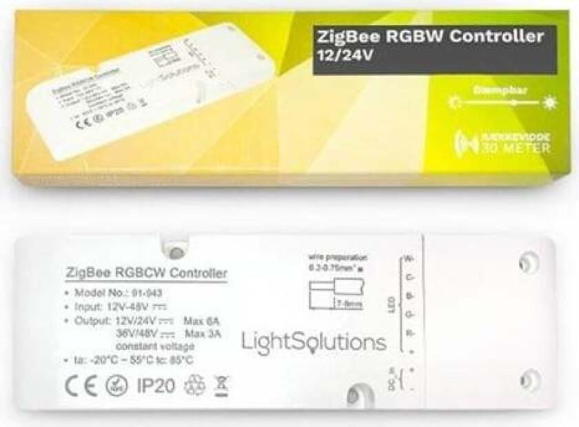 ZigBee RGBCW Controller - 12/24V