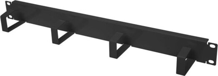 Cable in metal organiser 1u black