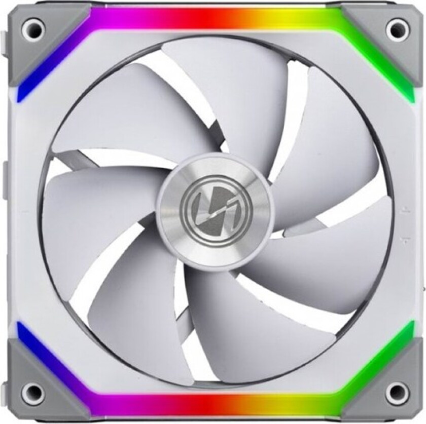 UNI FAN SL120 - Kabinettvifte - 120mm - Hvit med RGB-lys - 31 dBA