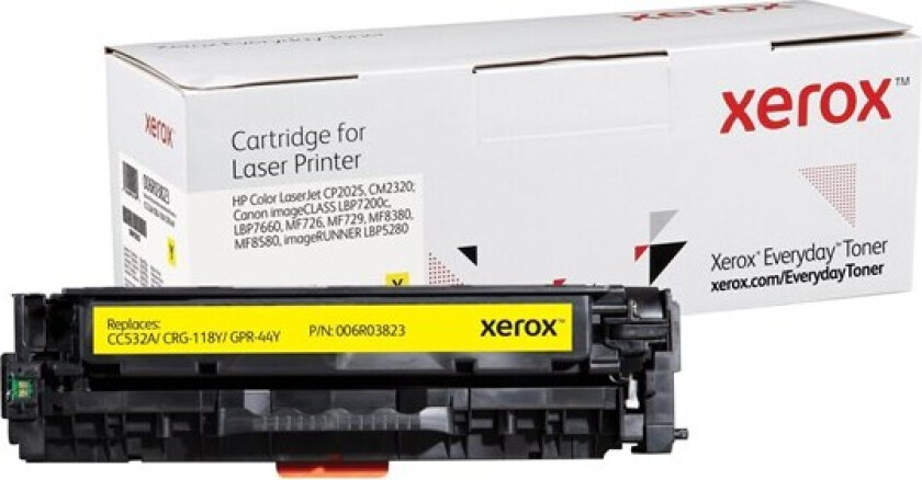 006R03823 / Alternative to HP 304A / CC532A Canon CRG-118Y / GPR-44Y Yellow Toner - Laser toner Yellow