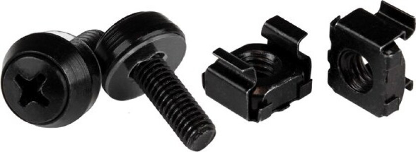 CABSCREW1032 (50-Pack) 10-32 Server Rack Cage Nuts and Screws w/Washers - Rack Mount Hardware Kit