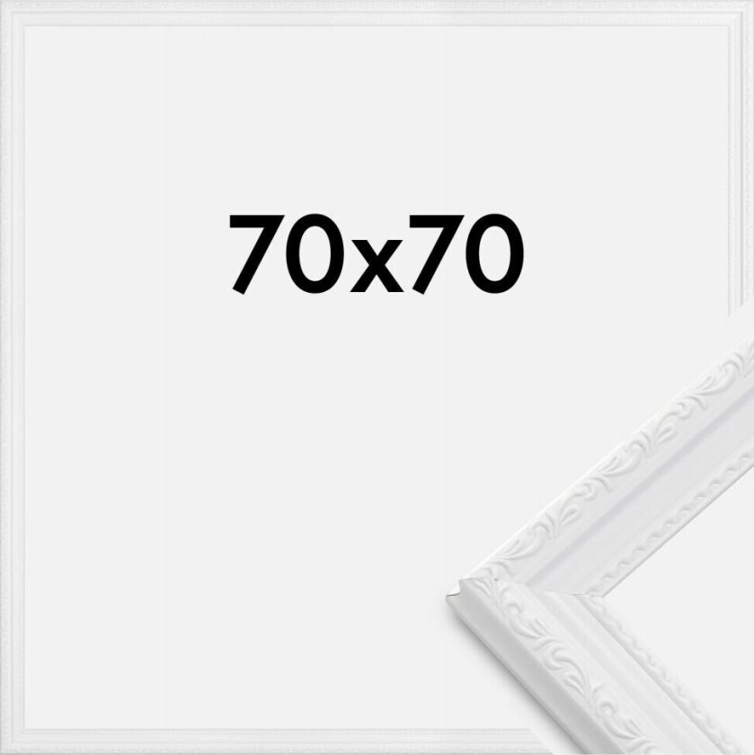 Ramme Abisko Akrylglass Hvit 70x70 Cm