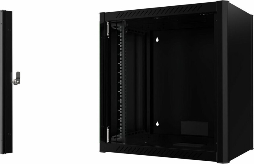 by Logon - Rack skap - 60 x 45 - veggmonterbar - svart, RAL 9005 - 12U - 19