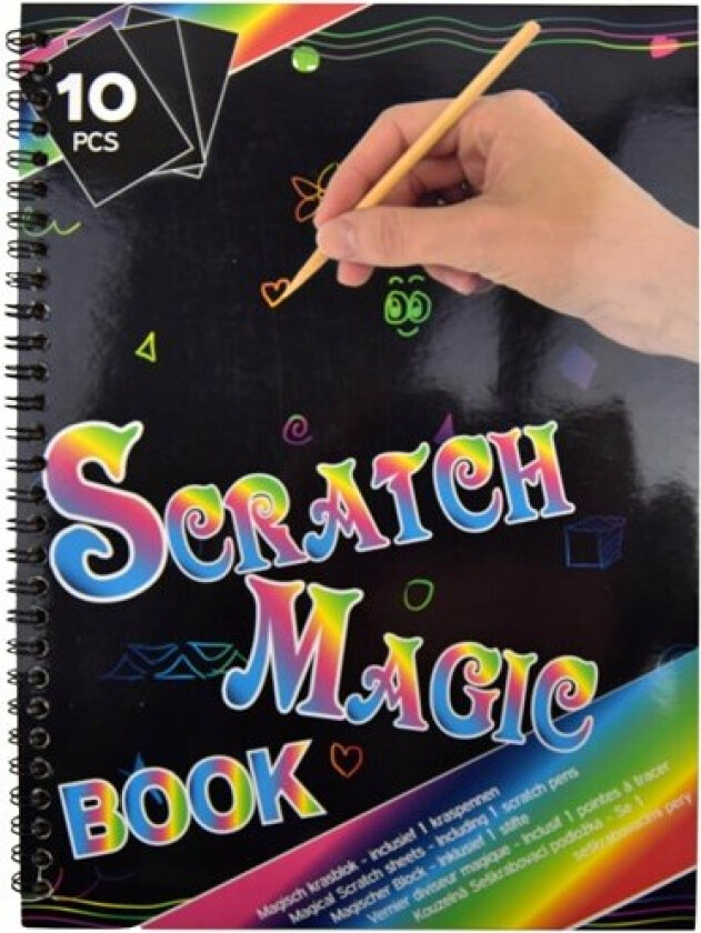 Magisk Color Scratch Bok A4 10 Sider med Pen