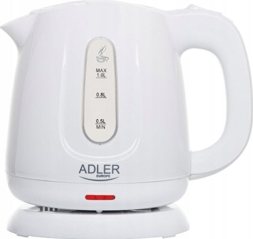 Adler Kettle   AD 1373   Electric   850 W   1 L   Polypropylene   360° rotational base   White