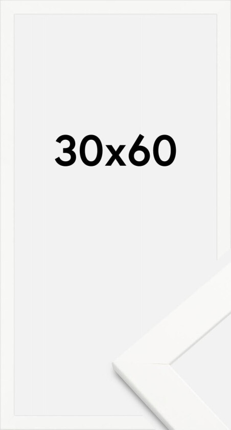 Ramme Trendline Akrylglass Hvit 30x60 Cm