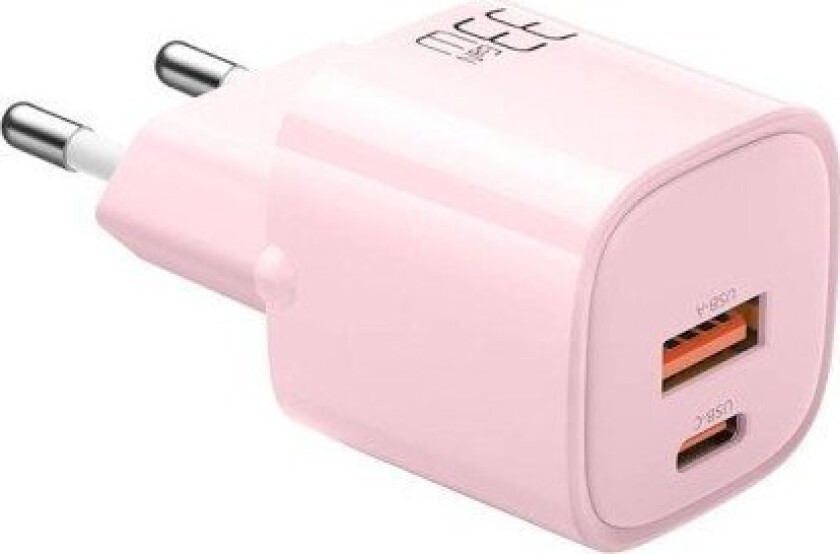 GaN 33W power charger Mcdodo CH-0156 USB-C, USB-A (pink)