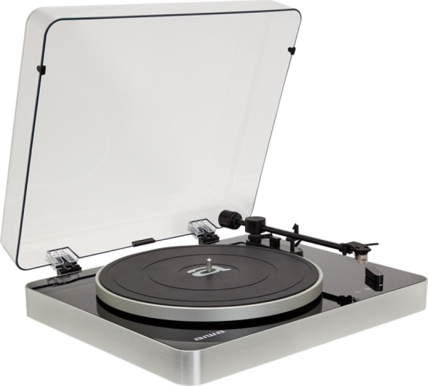 Aiwa APX-790BT/BK, Beltedrevet platespiller, Semi-automatisk, Aluminium, Sort, Aluminium, Metall, 33 1/3,45 RPM