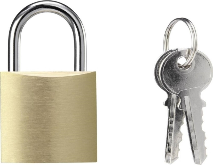 1619408 Hængelås 32 mm Messing Nøglelås