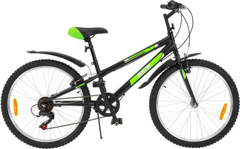 Barnesykkel Actionbikes Arrow 24" - sort/grønn