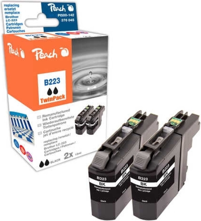 - 2-pack - black - compatible - remanufactured - ink cartridge - Blekkpatron Svart