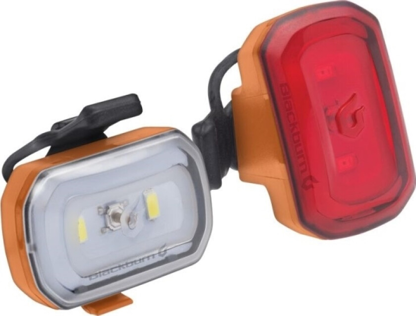 Click USB-lys foran 60 lumen, bak 20 lumen oransje