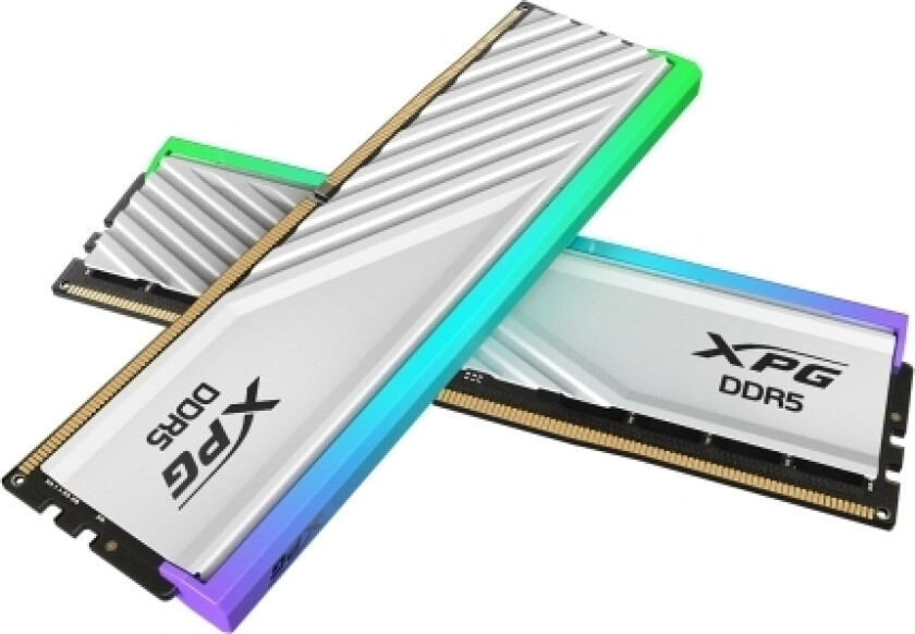 ADATA DDR5 - 48GB - 6000 - CL - 30 (2x 24 GB) dual kit, RAM (white, AX5U6000C3024G-DTLABRWH, Lancer Blade RGB, INTEL XMP, AMD EXPO)