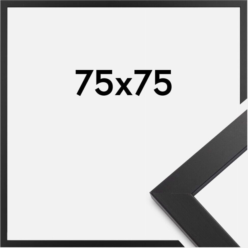 Ramme Black Wood Akrylglass 75x75 Cm