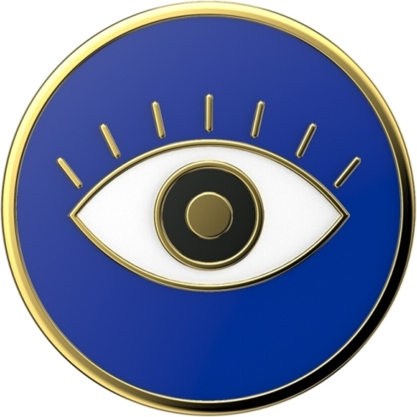 Enamel Evil Eye, Grep, Sort, Blå, Gull, Hvit, Metall, Universell, 1 stykker, 38,8 mm