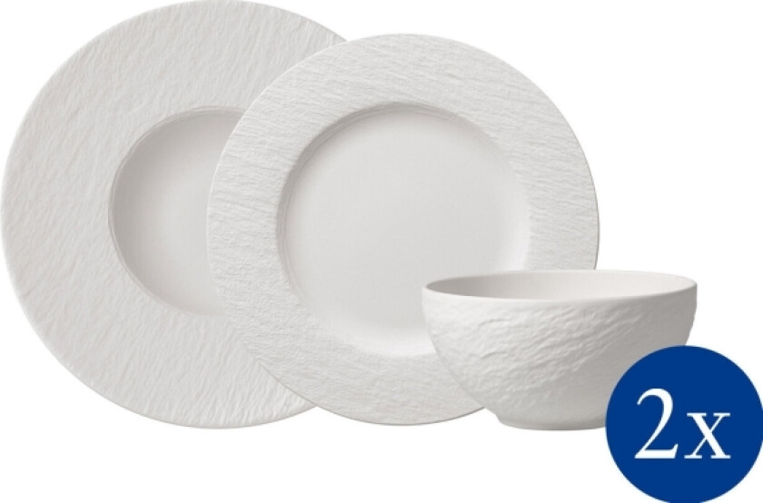 Manufacture Rock servisesett, 6 deler, hvit