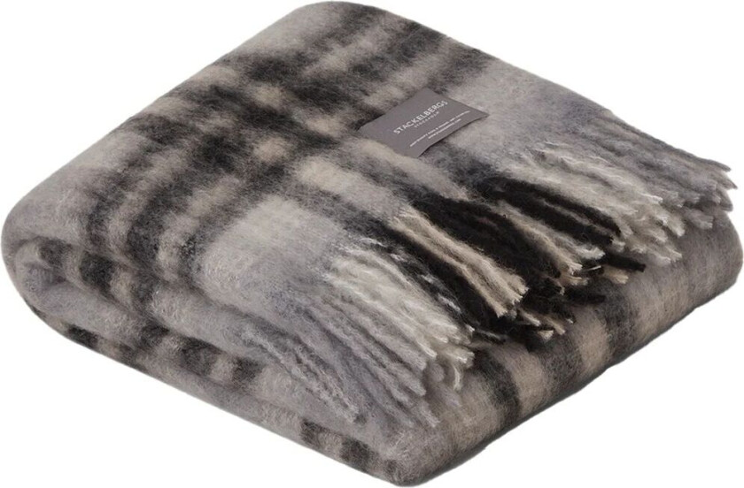 Mohair pledd Black & Skiffer Check