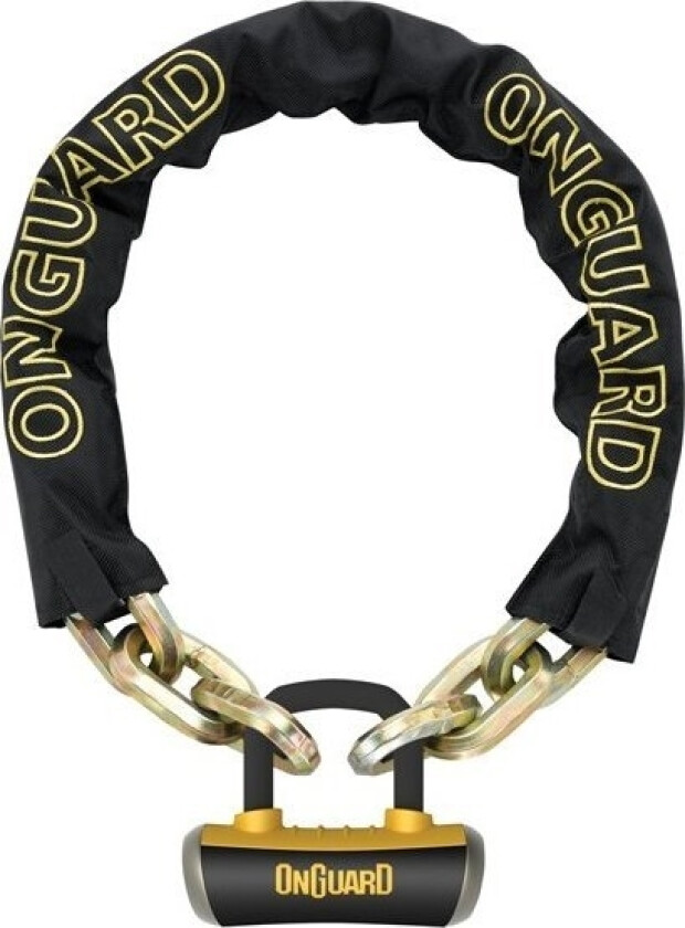 ONGUARD BEAST 8016 sykkellås KJEDE 110cm*14mm - 5 x nøkler med kode + HENGELÅS