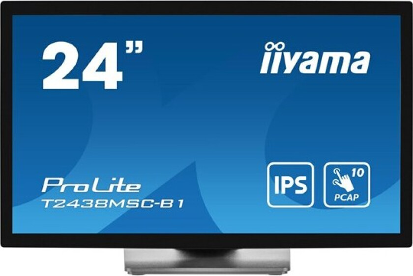 24" iiyama ProLite T2438MSC-B1 - LED monitor - Full HD (1080p) - 24" - 5 ms - Skjerm