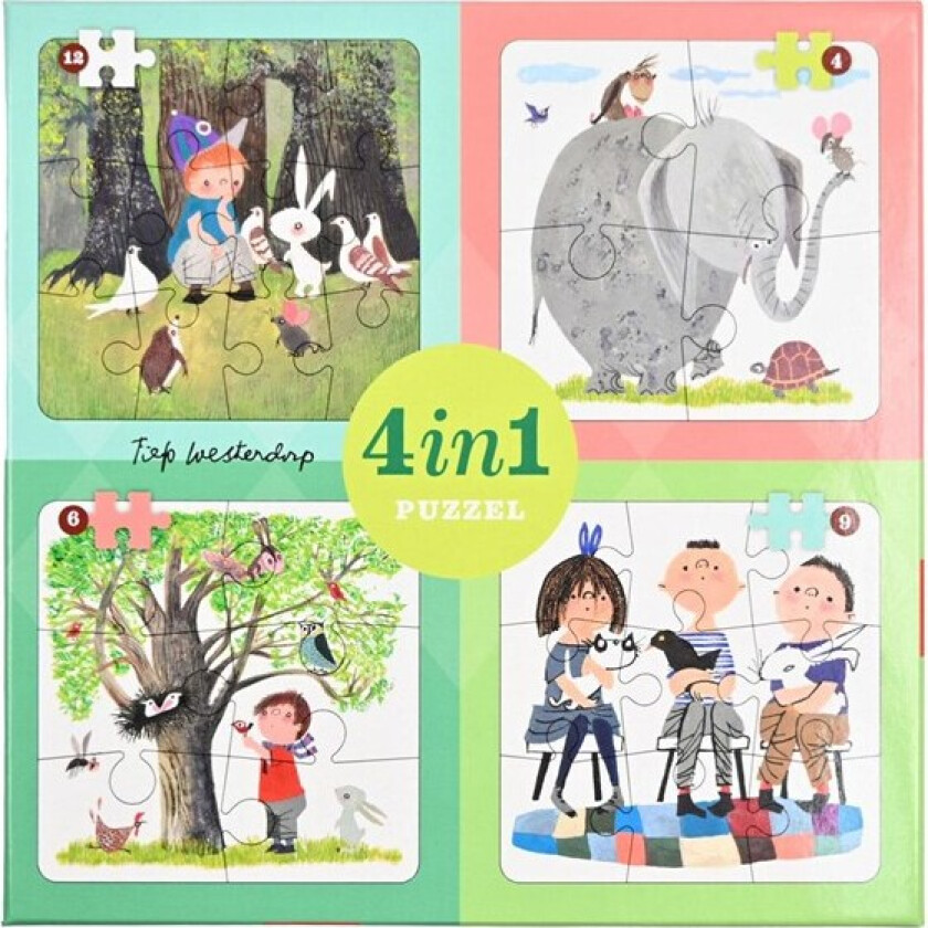 Animals by Fiep 4in1 Puzzle