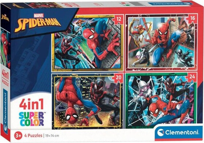 Puzzles Marvel Spiderman 4in1 Gulv