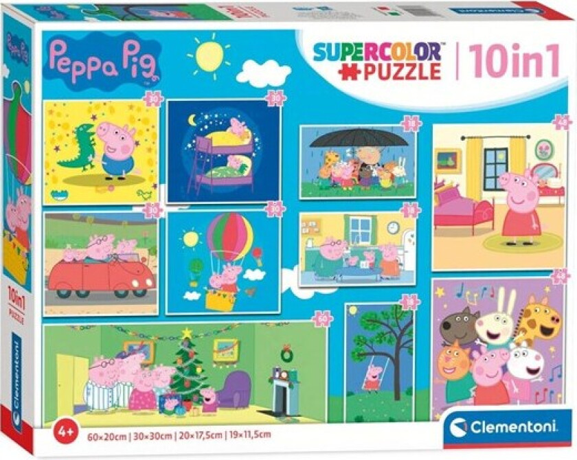 Puzzles Peppa Pig 10in1 Gulv