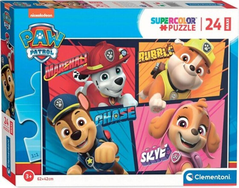 Maxi Jigsaw Puzzle Paw Patrol 24st. Gulv