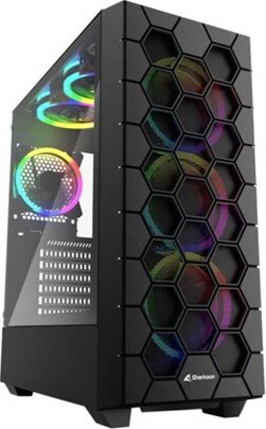RGB Hex - mid tower - ATX - Kabinett - Tower - Svart