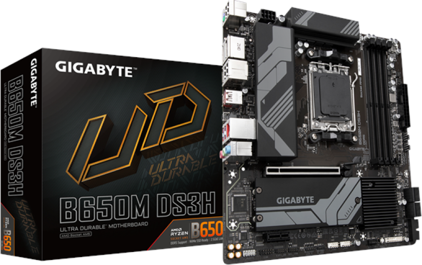 B650M DS3H Hovedkort - AMD B650 - AMD AM5 socket - DDR5 RAM - Micro-ATX